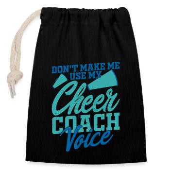 Ne me faites pas utiliser mon cheerleadin vocal de cheer coach - Sac cadeau en coton avec cordon (14 x 20 cm) - noir - Devant