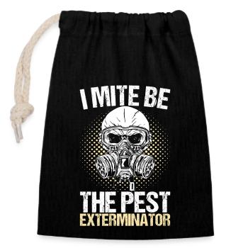 Pest Control Exterminator - Closable cotton gift bag (14x20cm) - black - Front