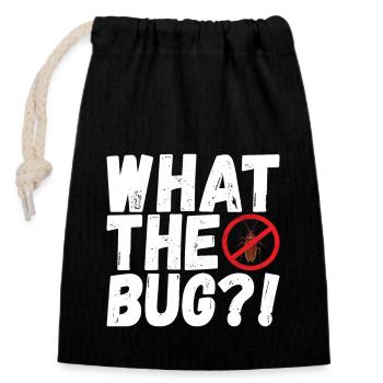 Pest Control Exterminator - Closable cotton gift bag (14x20cm) - black - Front