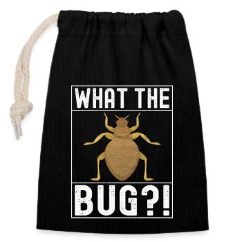Pest Control Exterminator - Closable cotton gift bag (14x20cm) - black - Front
