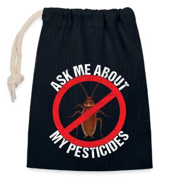 Pest Control Exterminators - Closable cotton gift bag (14x20cm) - navy - Front