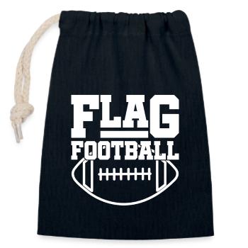 Flag Football - Sac cadeau en coton avec cordon (14 x 20 cm) - bleu marine - Devant