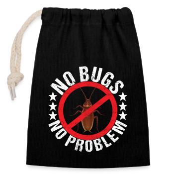 Pest Control Exterminators - Closable cotton gift bag (14x20cm) - black - Front