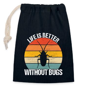 Pest Control Exterminators - Closable cotton gift bag (14x20cm) - navy - Front