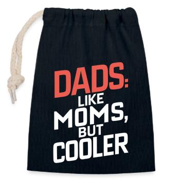 Dads Like Moms Just Cool Saying - Closable cotton gift bag (14x20cm) - navy - Front