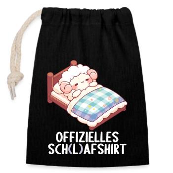 Official Sheep Shirt Official Sleep Shirt - Closable cotton gift bag (14x20cm) - black - Front