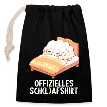 Official Sheep Shirt Official Sleep Shirt - Closable cotton gift bag (14x20cm) - black - Front