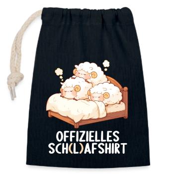Official Sheep Shirt Official Sleep Shirt - Closable cotton gift bag (14x20cm) - navy - Front