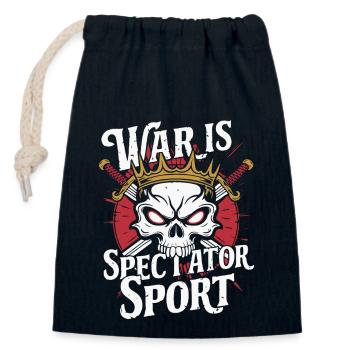 LA GUERRE EST UN SPORT DE SPECTACLE - Sac cadeau en coton avec cordon (14 x 20 cm) - bleu marine - Devant