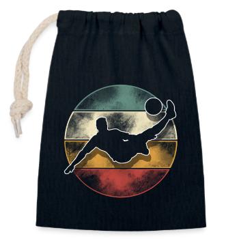 Fußball Fußballer - Verschließbarer Geschenkbeutel aus Baumwolle (14x20cm) - Navy - Vorne