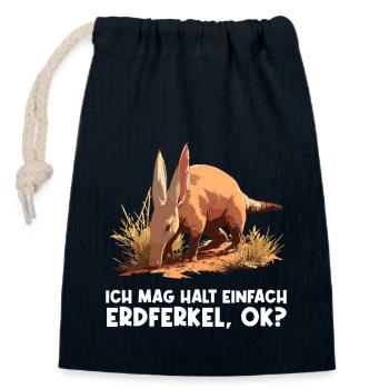 Aardvarks Aardvarks - Closable cotton gift bag (14x20cm) - navy - Front