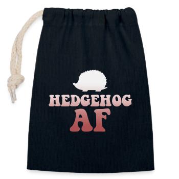 Igel AF T-Shirt - Lustige süße Kleintierliebe - Verschließbarer Geschenkbeutel aus Baumwolle (14x20cm) - Navy - Vorne