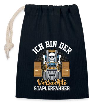 Gabelstaplerfahrer Staplerschein Lager - Verschließbarer Geschenkbeutel aus Baumwolle (14x20cm) - Navy - Vorne