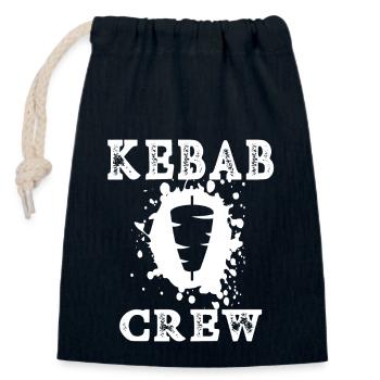 Döner Kebab Mitarbeiter - Verschließbarer Geschenkbeutel aus Baumwolle (14x20cm) - Navy - Vorne