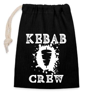 Döner Kebab Staff - Closable cotton gift bag (14x20cm) - black - Front