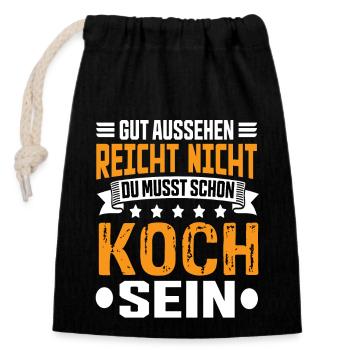 Cook Chefs Cooking Cooking Humor Cooking Saying - Closable cotton gift bag (14x20cm) - black - Front