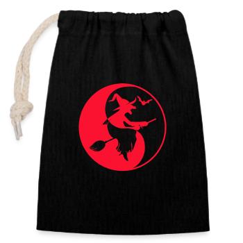 Sorcières mystiques Sorcière occulte gothique - Sac cadeau en coton avec cordon (14 x 20 cm) - noir - Devant