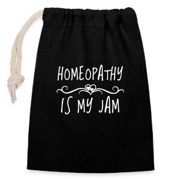 Homeopath Homeopathic Herbs Holistic - Closable cotton gift bag (14x20cm) - black - Front