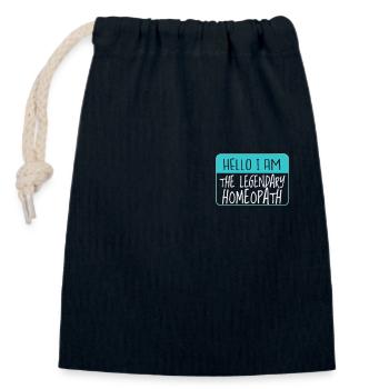 Naturopathes homéopathiques légendaires à base de plantes - Sac cadeau en coton avec cordon (14 x 20 cm) - bleu marine - Devant