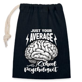 School Psych Just Your Average School Counselor - Verschließbarer Geschenkbeutel aus Baumwolle (14x20cm) - Navy - Vorne