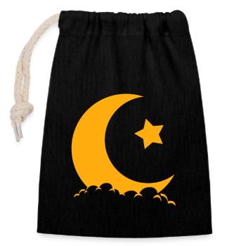 Muslim Islam Moslem Muslima Eid Mubarak - Closable cotton gift bag (14x20cm) - black - Front