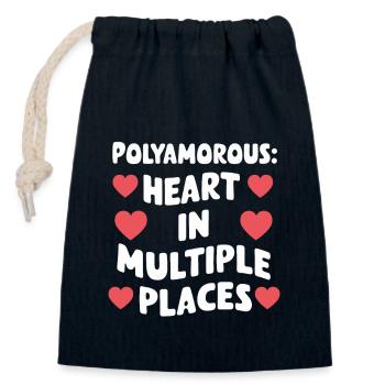 Polyamoröse Gemeinschaft Polyamorous Parenting - Verschließbarer Geschenkbeutel aus Baumwolle (14x20cm) - Navy - Vorne