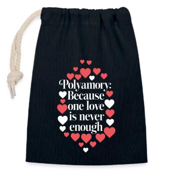Polyamoröse Gemeinschaft Polyamorous Parenting - Verschließbarer Geschenkbeutel aus Baumwolle (14x20cm) - Navy - Vorne