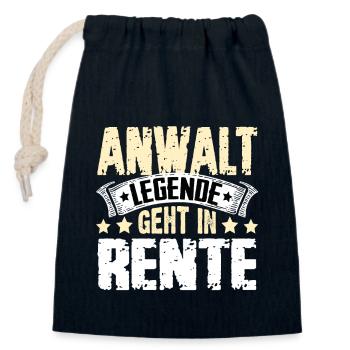 Anwalt Legende Geht In Rente - Verschließbarer Geschenkbeutel aus Baumwolle (14x20cm) - Navy - Vorne
