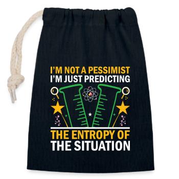 Science Teacher School Teacher Biology Chemistry P - Closable cotton gift bag (14x20cm) - navy - Front