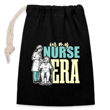 Geriatric Nurse In My Nurse Era Geriatric Nursing - Verschließbarer Geschenkbeutel aus Baumwolle (14x20cm) - Schwarz - Vorne