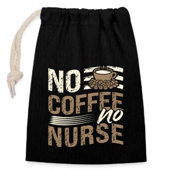 Geriatric Nurse No Coffee No Hospital Coffee Lover - Verschließbarer Geschenkbeutel aus Baumwolle (14x20cm) - Schwarz - Vorne