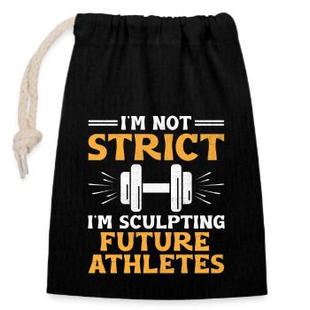 Sportlehrer Sportlehrer Schullehrer - Verschließbarer Geschenkbeutel aus Baumwolle (14x20cm) - Schwarz - Vorne