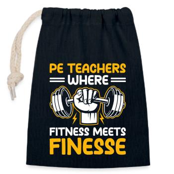 Sportlehrer Sportlehrer Schullehrer - Verschließbarer Geschenkbeutel aus Baumwolle (14x20cm) - Navy - Vorne