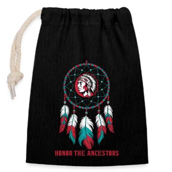 Dream Catcher Bohemian Spiritual Dreamcatcher - Closable cotton gift bag (14x20cm) - black - Front