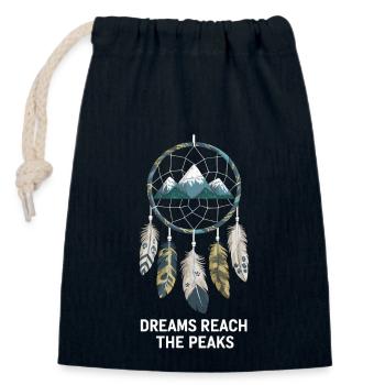 Attrape-rêves Attrape-rêves spirituel bohème - Sac cadeau en coton avec cordon (14 x 20 cm) - bleu marine - Devant