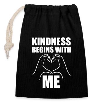 Bullying - Closable cotton gift bag (14x20cm) - black - Front