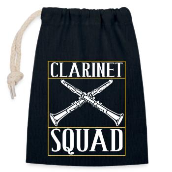 Clarinet Wind Instrument Clarinet player - Closable cotton gift bag (14x20cm) - navy - Front
