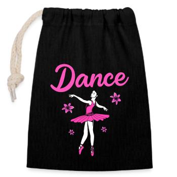 Ballet Ballet Dancer - Closable cotton gift bag (14x20cm) - black - Front