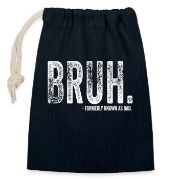 Bruh Formerly Known As Dad - Closable cotton gift bag (14x20cm) - navy - Front