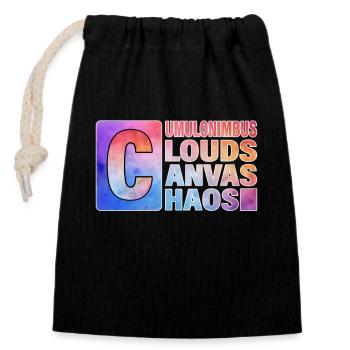 Storm Chase Tornado Hunter Meteorologist Outfit - Closable cotton gift bag (14x20cm) - black - Front
