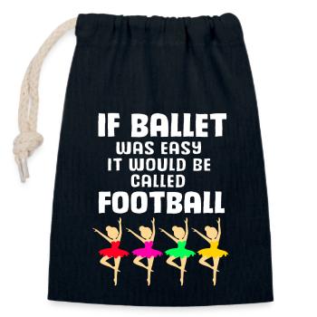 Ballet Ballet Dancer - Closable cotton gift bag (14x20cm) - navy - Front