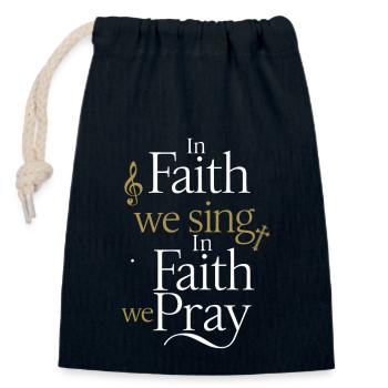 Chormusik Religiöser Gesang Glaubensbasierte Musik - Verschließbarer Geschenkbeutel aus Baumwolle (14x20cm) - Navy - Vorne