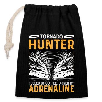 Storm Hunting Weather Lover Tenue de chasse à la tornade - Sac cadeau en coton avec cordon (14 x 20 cm) - noir - Devant