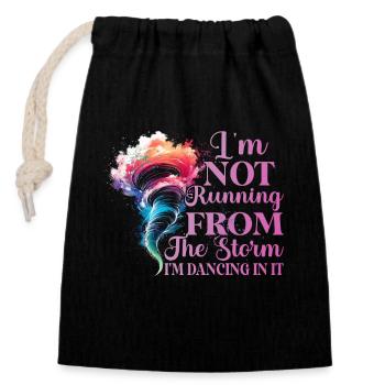 Tornado Fighter Hurricane Hunter Meteorology Outfit - Closable cotton gift bag (14x20cm) - black - Front