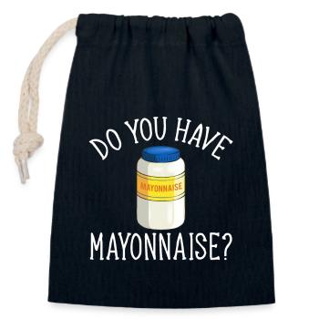 Mayonnaise - Sac cadeau en coton avec cordon (14 x 20 cm) - bleu marine - Devant