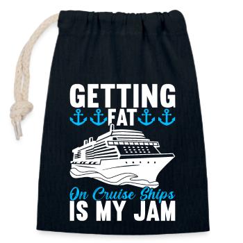 Cruise Holiday Cruise Ship - Closable cotton gift bag (14x20cm) - navy - Front