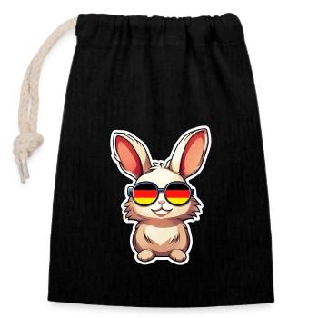 Hase Germany Football - Closable cotton gift bag (14x20cm) - black - Front