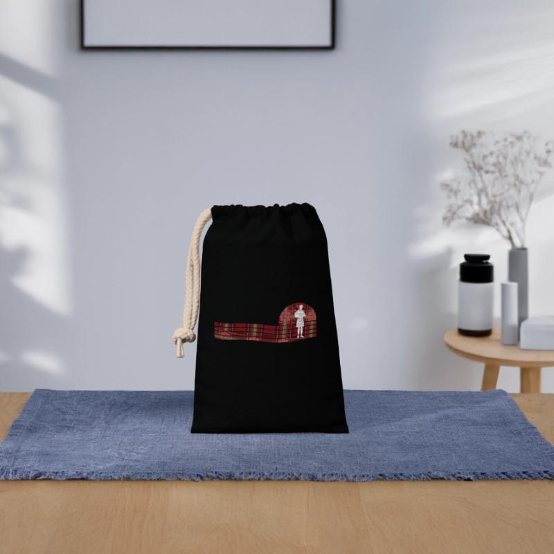 Cornemuse écossaise cornemuse Sac cadeau en coton avec cordon (14 x 20 cm)