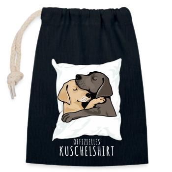 Dog Nightgown Official Cuddly Shirt Retriever - Closable cotton gift bag (14x20cm) - navy - Front