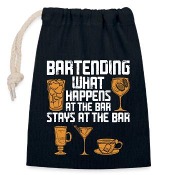 Bartender Mixologist Bartending - Verschließbarer Geschenkbeutel aus Baumwolle (14x20cm) - Navy - Vorne